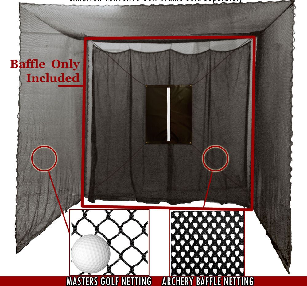 Cimarron Sports Archery Practice Netting/Baffle 10x10 Golf Net CMWGNB